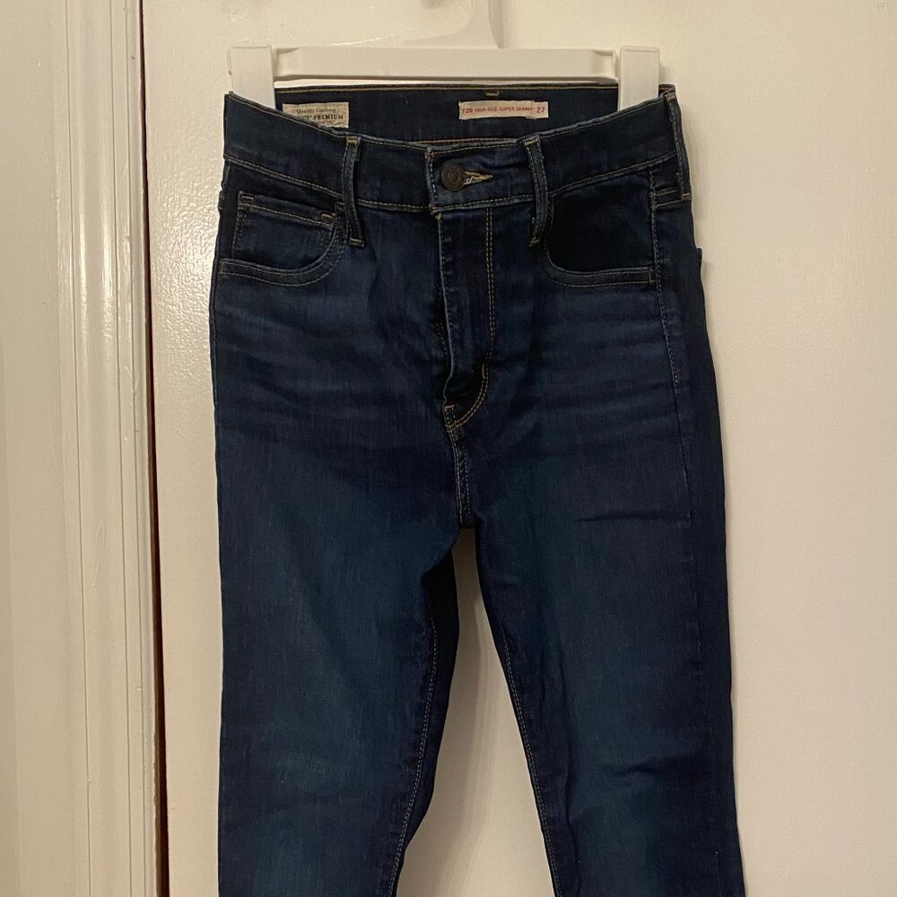 Levi's 720 High Rise Super Skinny Jeans- Dark Wash